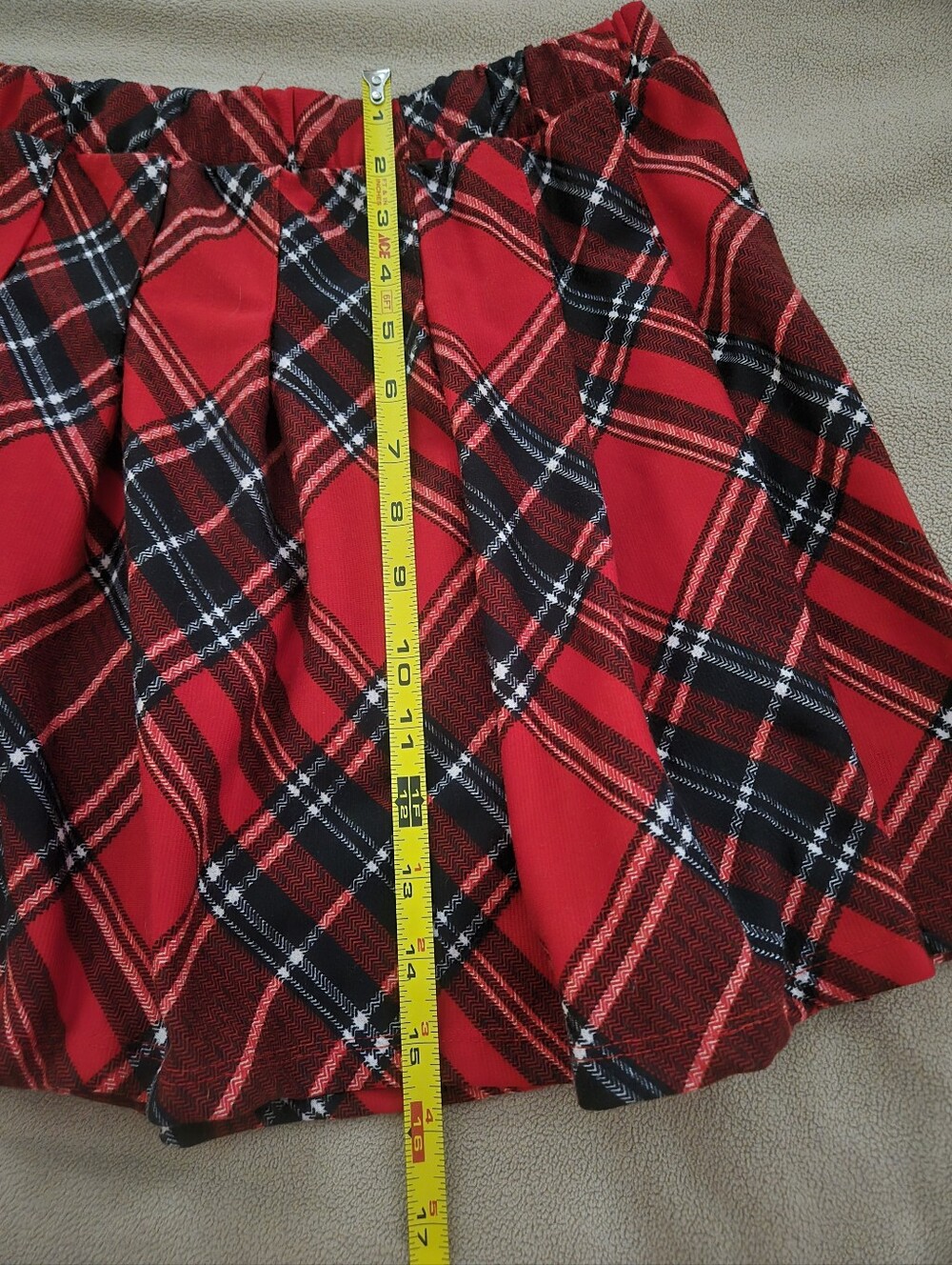 Jolie And Joy Girls Red Plaid Skirt Size L - Junior - Picture 4 of 5